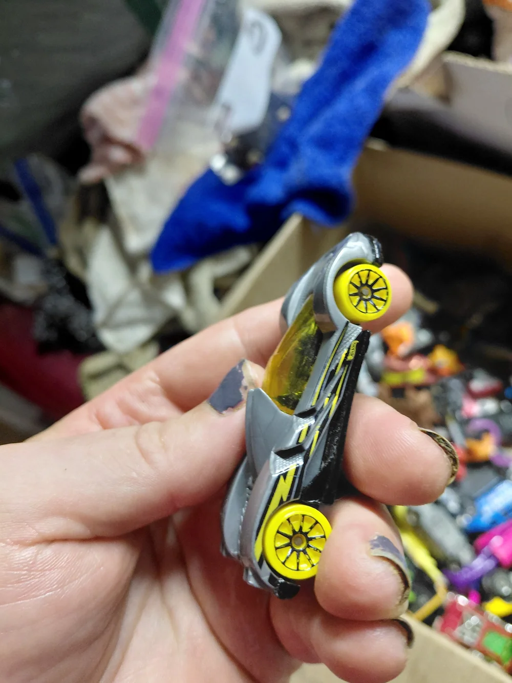 2015 Hot Wheels Nitrobot Attack Teegray diecast car.